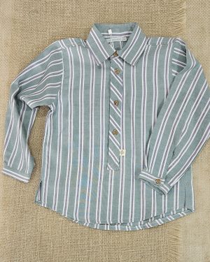 Camisa niño R130308 Rayas verde