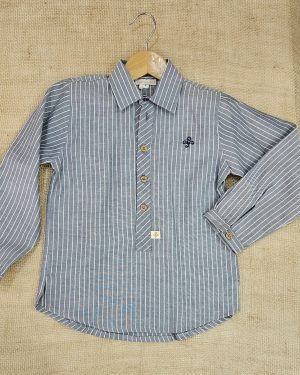 Camisa niño rayas azul Pilar Batanero