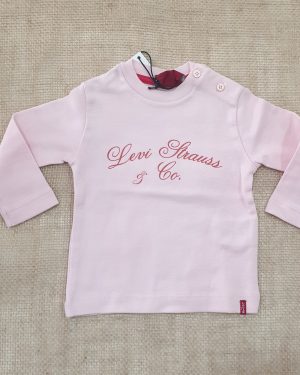 Camiseta para bebé marca Levi´s color rosa