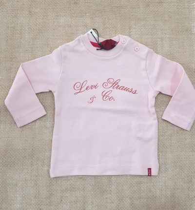 Camiseta para bebé marca Levi´s color rosa