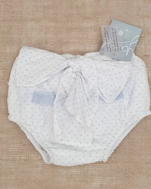 Cubrepañal bebé piqué Blanco / gris P070182 - Tienda moda infantil online