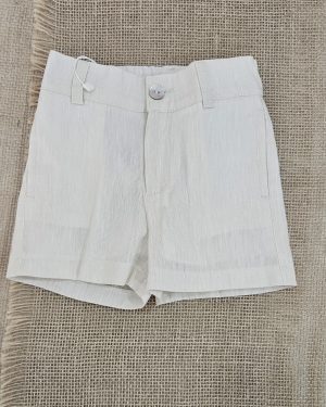 Pantalón niño corto lino 201 R400134 Beig