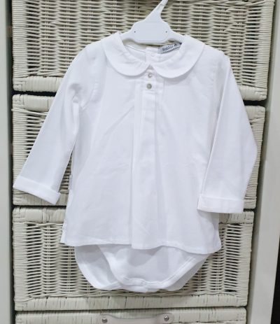 Body blusa bebé blanco, marca Babidu