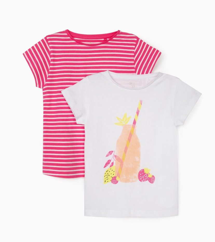 Pack 2 Camisetas Niña Algodón R470054 - Tienda moda infantil online