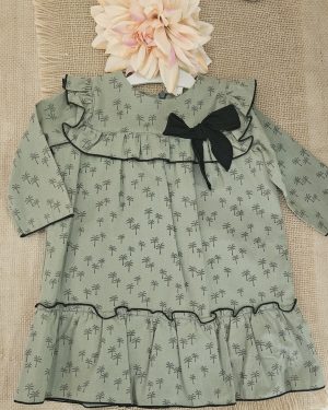 Vestido para niña Palmeras verde R180857