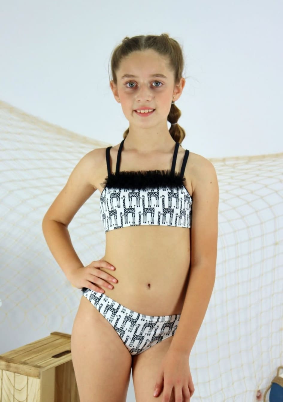 bikini niña R380777 NEGRO - moda online | María Corrales