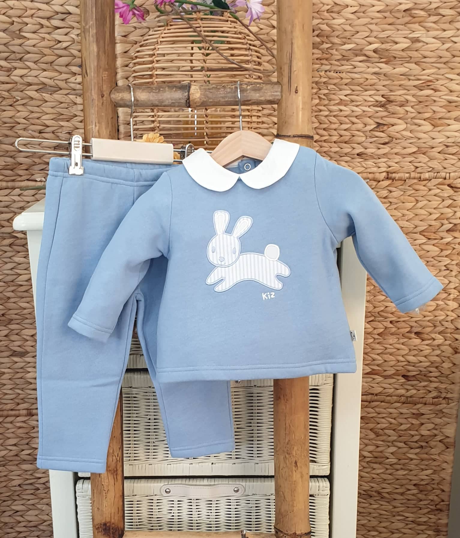 seguro Anestésico gravedad A Chandal cuello bebé Kiz Kiz algodón Conejito R480128 Azul claro - Tienda  moda infantil online | María Corrales