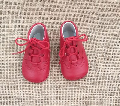 Zapato sin suela bebé rojo