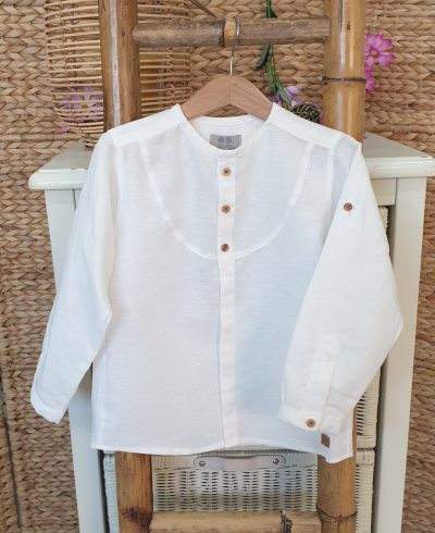 Camisa niño lino , algodón color crudo de José Varón.