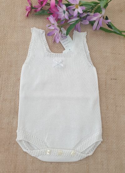 Body bebé 100% algodón egipcio blanco
