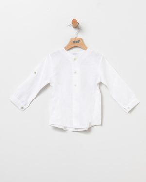 Camisa para niño lino / algodón color crudo para ceremonia