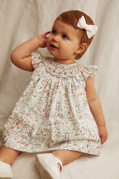 A Jesusito con braguita niña punto Smock estampado R301072 - Imagen 4