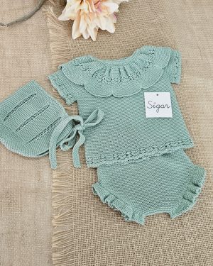 Conjunto punto con capota verde prado. Sigar Verano
