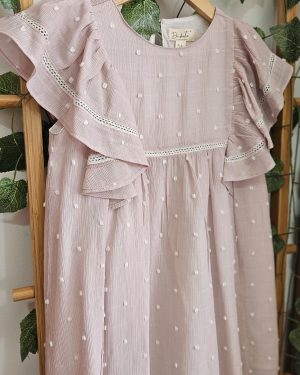 Vestido niña ceremonia Plumeti rosa R181047