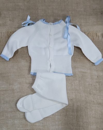 Conjunto bebé punto verano polaina R100044 - Imagen 2