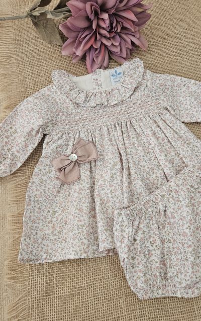 A Jesusito bebé punto smock liberty R301112 Rosa - Imagen 3