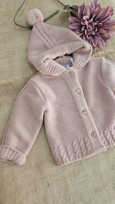 A Chaqueta punto bobo capucha R360894 Rosado - Imagen 2