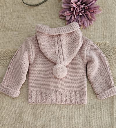 A Chaqueta punto bobo capucha R360894 Rosado - Imagen 3