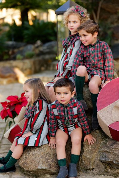 A Conjunto niño Rayas cuadros escocés JV R250199 - Imagen 4