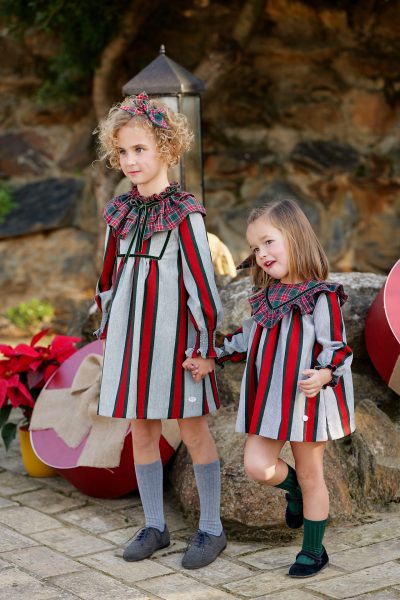 A Vestido niña Rayas cuadros escocés JV R190614 - Imagen 6