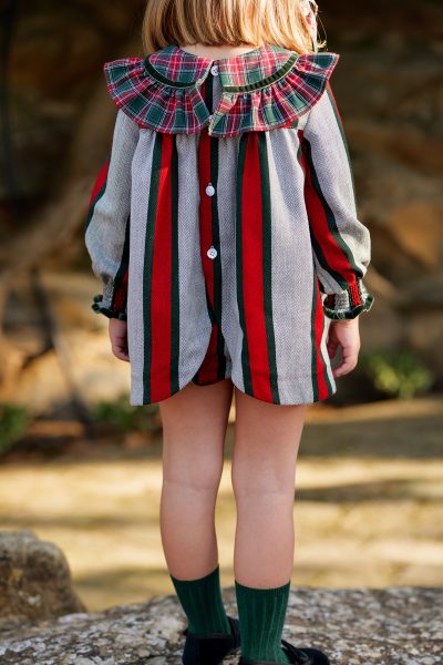 A Vestido más cubre niña Rayas cuadros escocés JV R301113 - Imagen 3