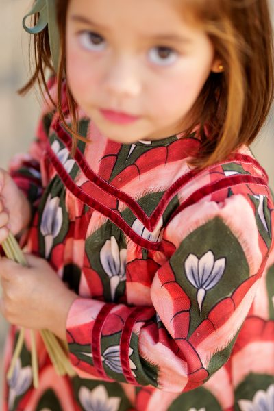 A Vestido + cubre niña estampado Flor JV R190617 - Imagen 3