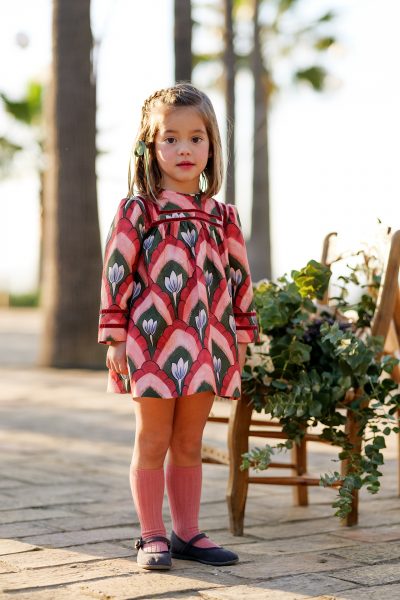 A Vestido + cubre niña estampado Flor JV R190617 - Imagen 2
