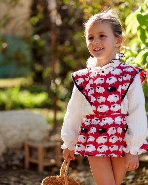 Peto bombacho niña estampado ovejas José Varón. Invierno 2025