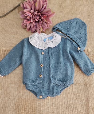 A Conjunto punto bebé 4 piezas bodoques R091355 Petróleo - Imagen 4