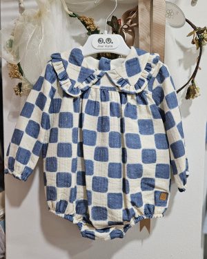 Pelele bebé Damero José Varón.-