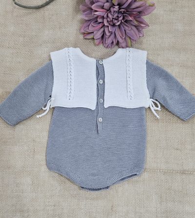 A Pelele punto bobo pecherin blanco Sigar R200914 Gris - Imagen 2