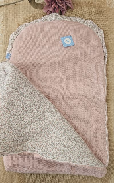 Saco Capazo Punto / tela liberty P270023 Rosado - Imagen 3