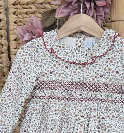 A Vestido punto smock liberty R190611 Cereza - Imagen 2