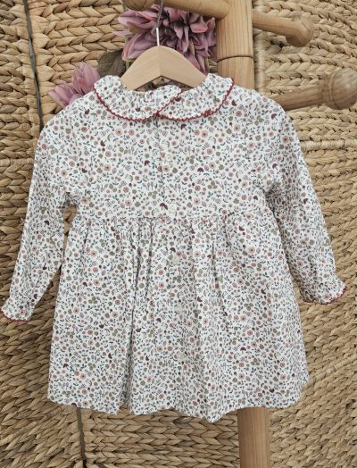 A Vestido punto smock liberty R190611 Cereza - Imagen 3