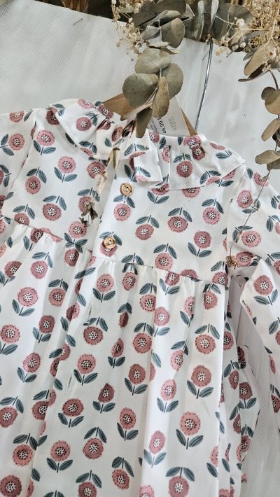 A Jesusito niña estampado flores rosa R301119 - Imagen 4