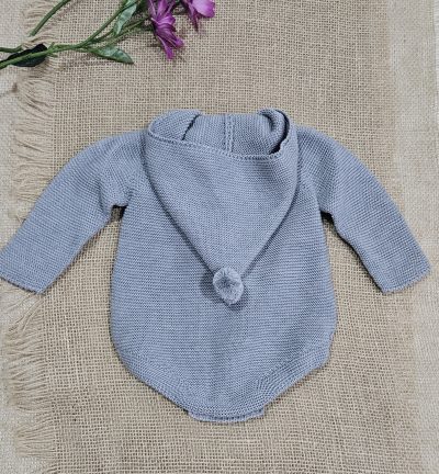 A Pelele con capucha punto bobo Sigar R200924 Gris - Imagen 2