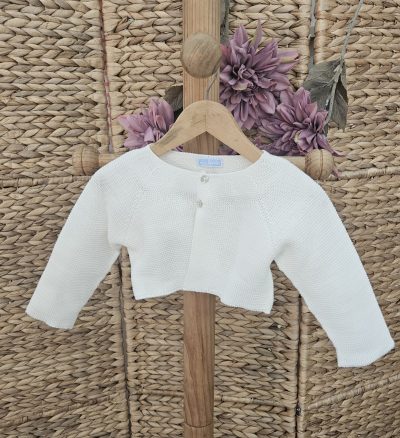 Chaqueta punto tipo bolero punto blanco. Mac Ilusión