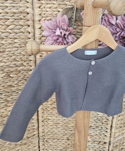 A Rebeca bolero punto R120867 Plomo - Imagen 2