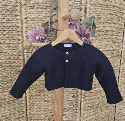 Rebeca bolero punto azul marino para niño niña Mac Ilusión