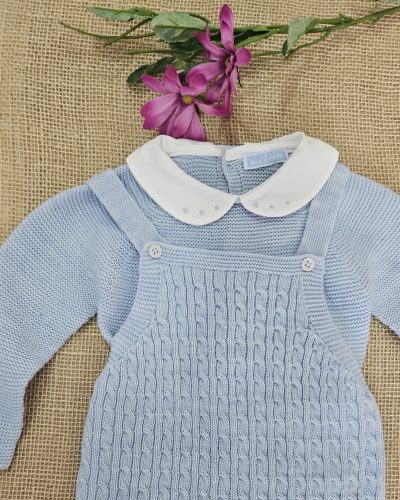 A Conjunto punto bebé peto + jersey R200929 Cielo - Imagen 2