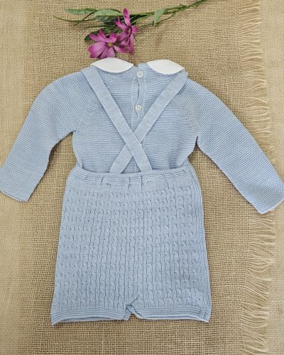 A Conjunto punto bebé peto + jersey R200929 Cielo - Imagen 3