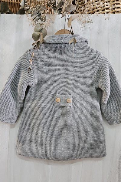 A Abrigo punto doble unisex R450095 Gris - Imagen 3
