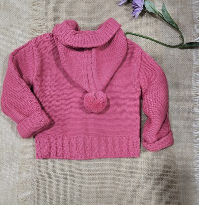 A Chaqueta punto bobo capucha R360894 Coral - Imagen 2