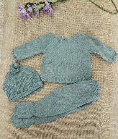 A Conjunto polaina punto R091365 verde - Imagen 2
