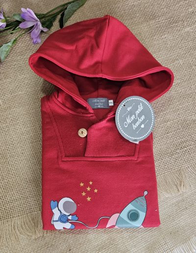 A Sudadera galaxia Mon Petit Bonbón Roja R440230 - Imagen 2
