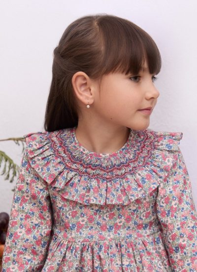 A Vestido niña punto smock R190971 liberty - Imagen 2