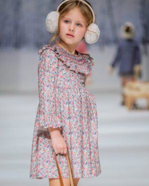 Vestido para niña punto smock liberty. Tartaleta