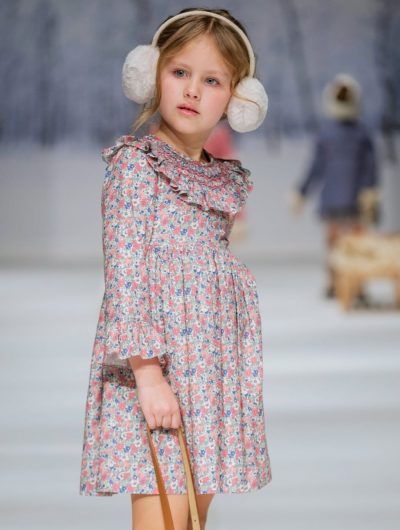 Vestido para niña punto smock liberty. Tartaleta