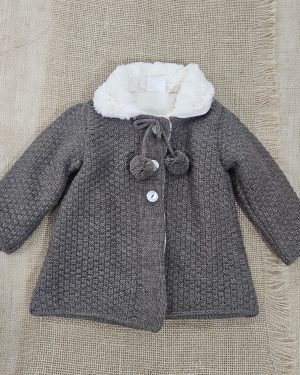 A Abrigo punto forrado coralina R450098 Marrón