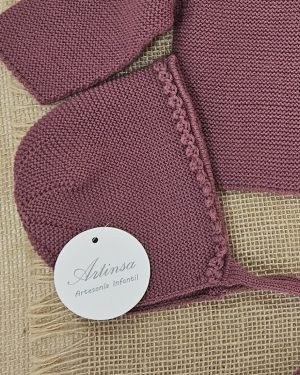 Capota punto bebé color ciruela- Artinsa